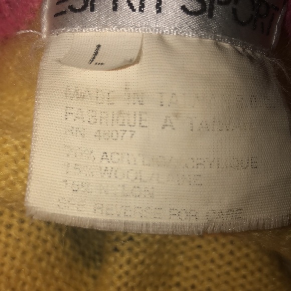Vintage ESPRIT SPORT Color Block  Wool Sweater - Picture 7 of 9